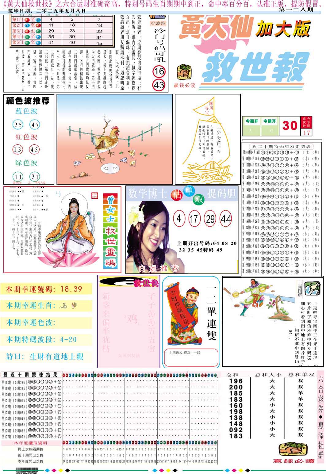 128期黄大仙救世A加大版[图]
