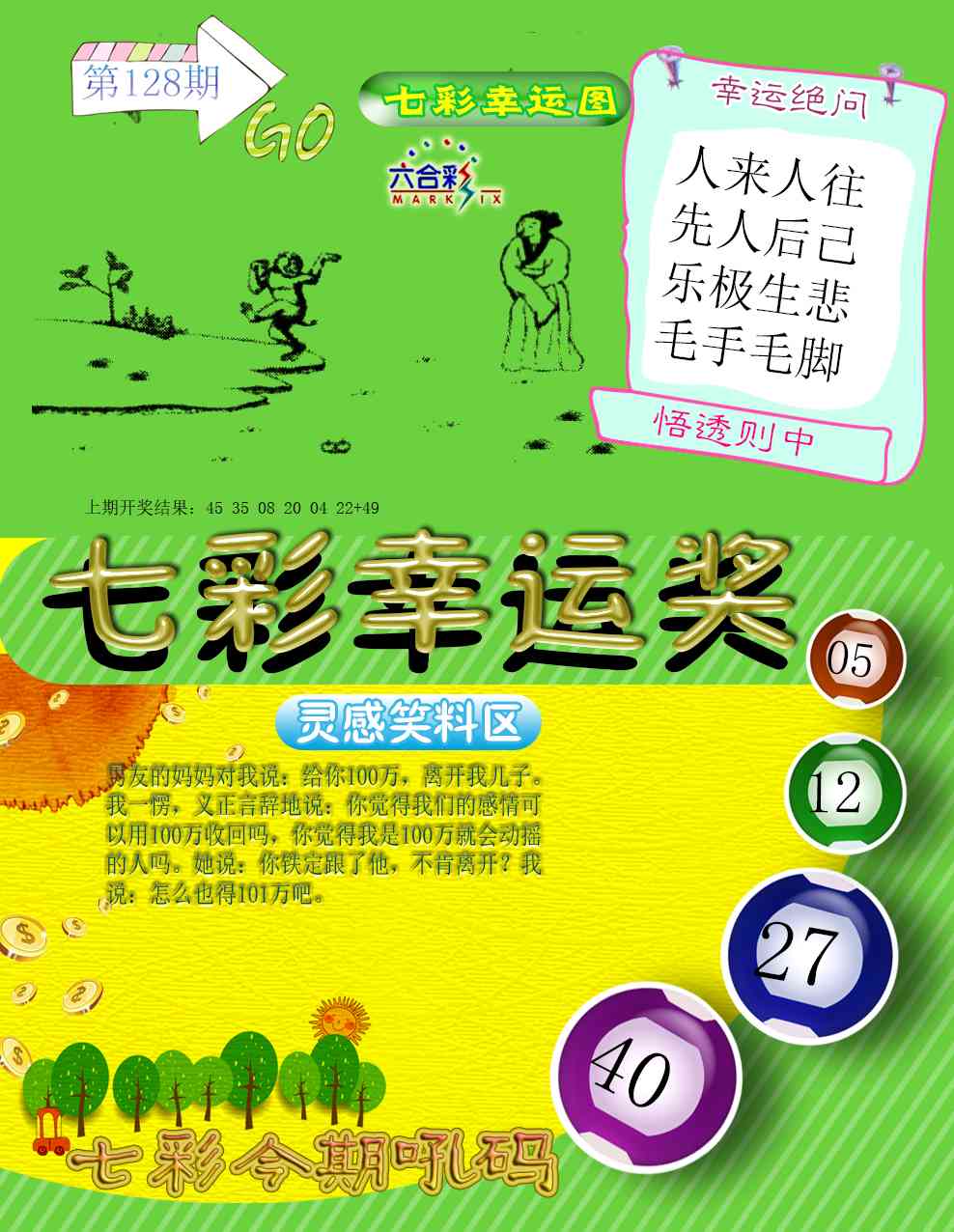 128期七彩幸运奖[图]