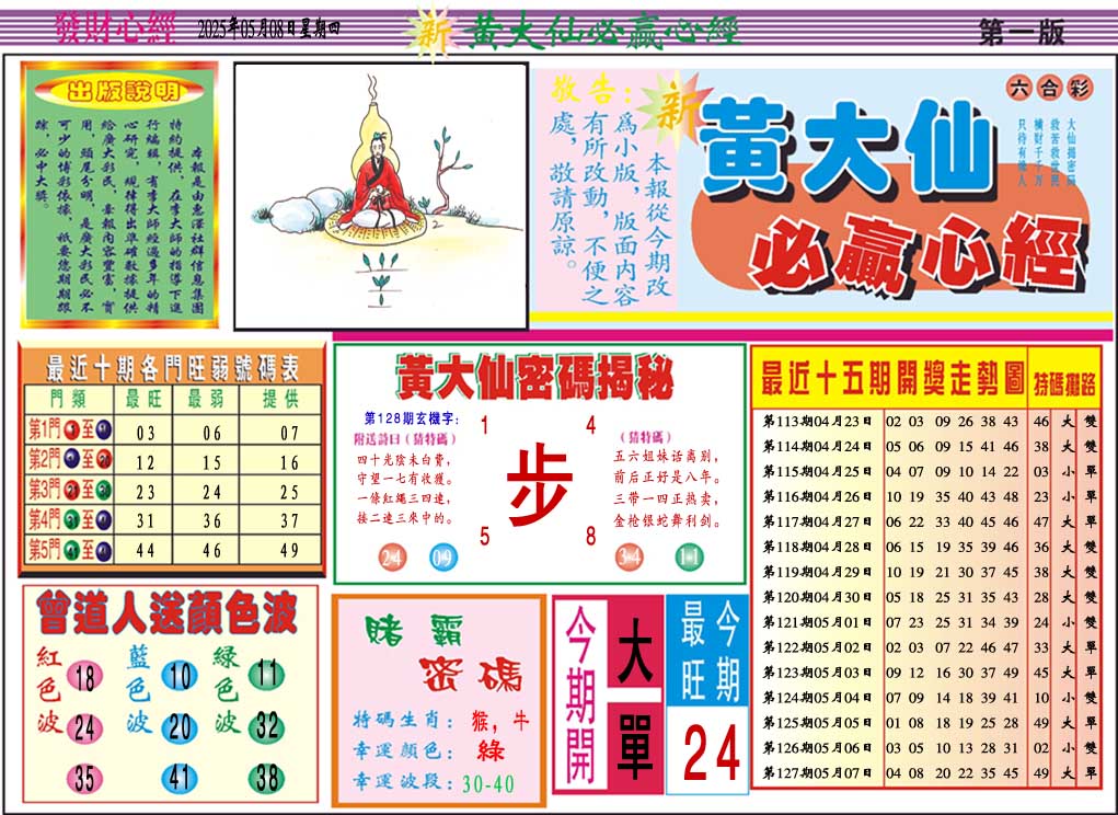 128期黄大仙必赢心经A[图]