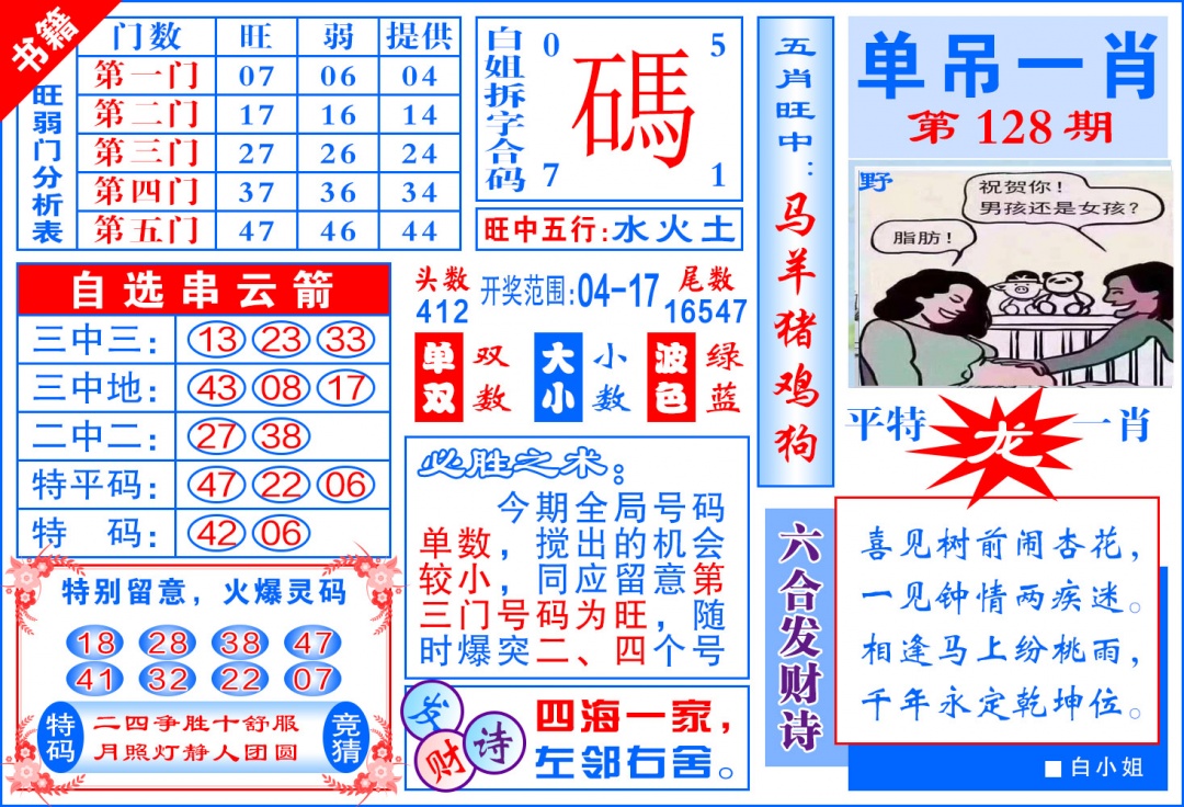 128期澳门单吊一肖[图]