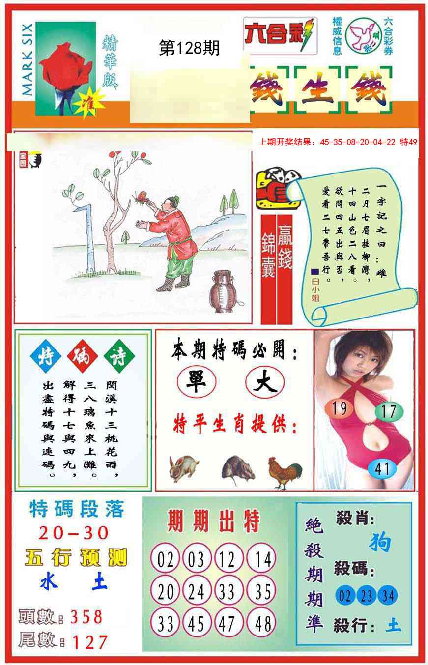 128期九龍钱生钱(推荐)[图]
