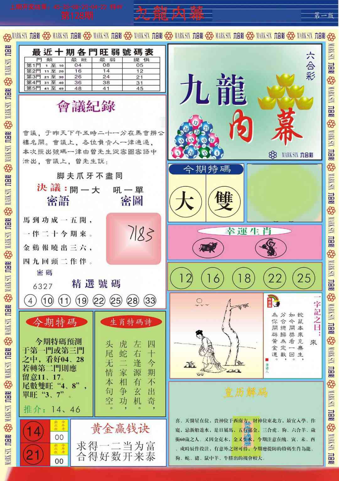 128期九龙内幕A[图]