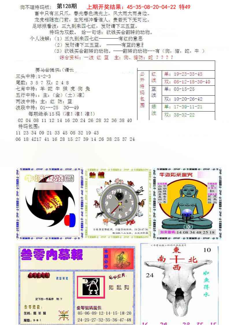 128期五鬼正宗会员综合资料B[图]