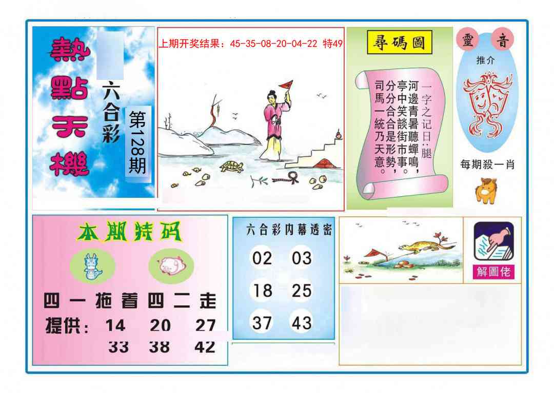 128期热点天机[图]