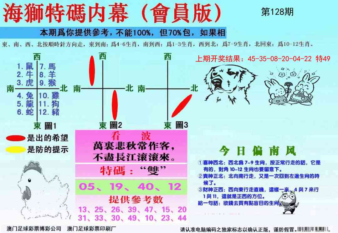 128期海狮特码会员报[图]