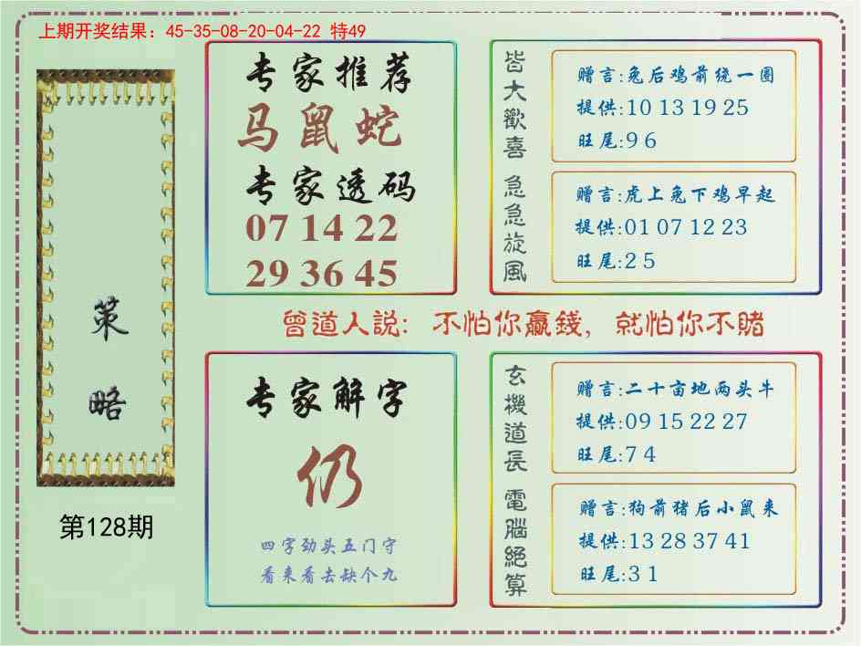 128期策略[图]