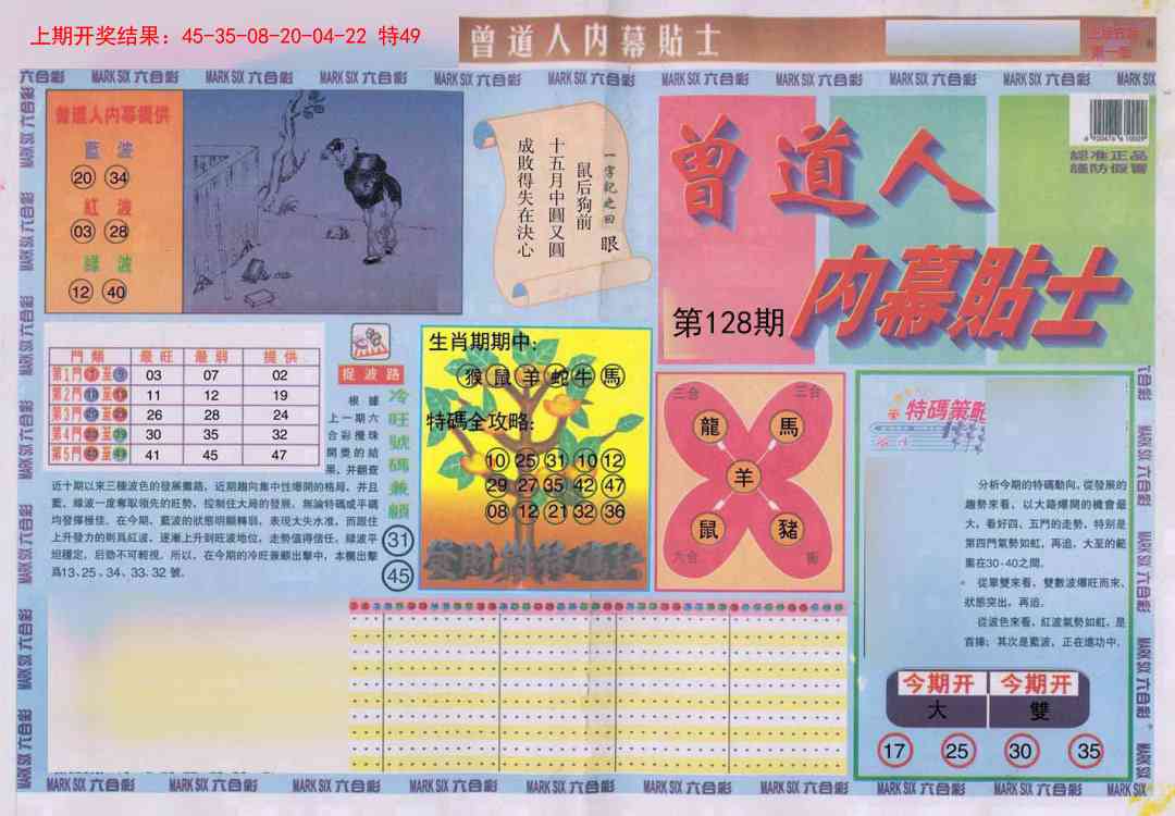 128期曾道人内幕贴士A[图]