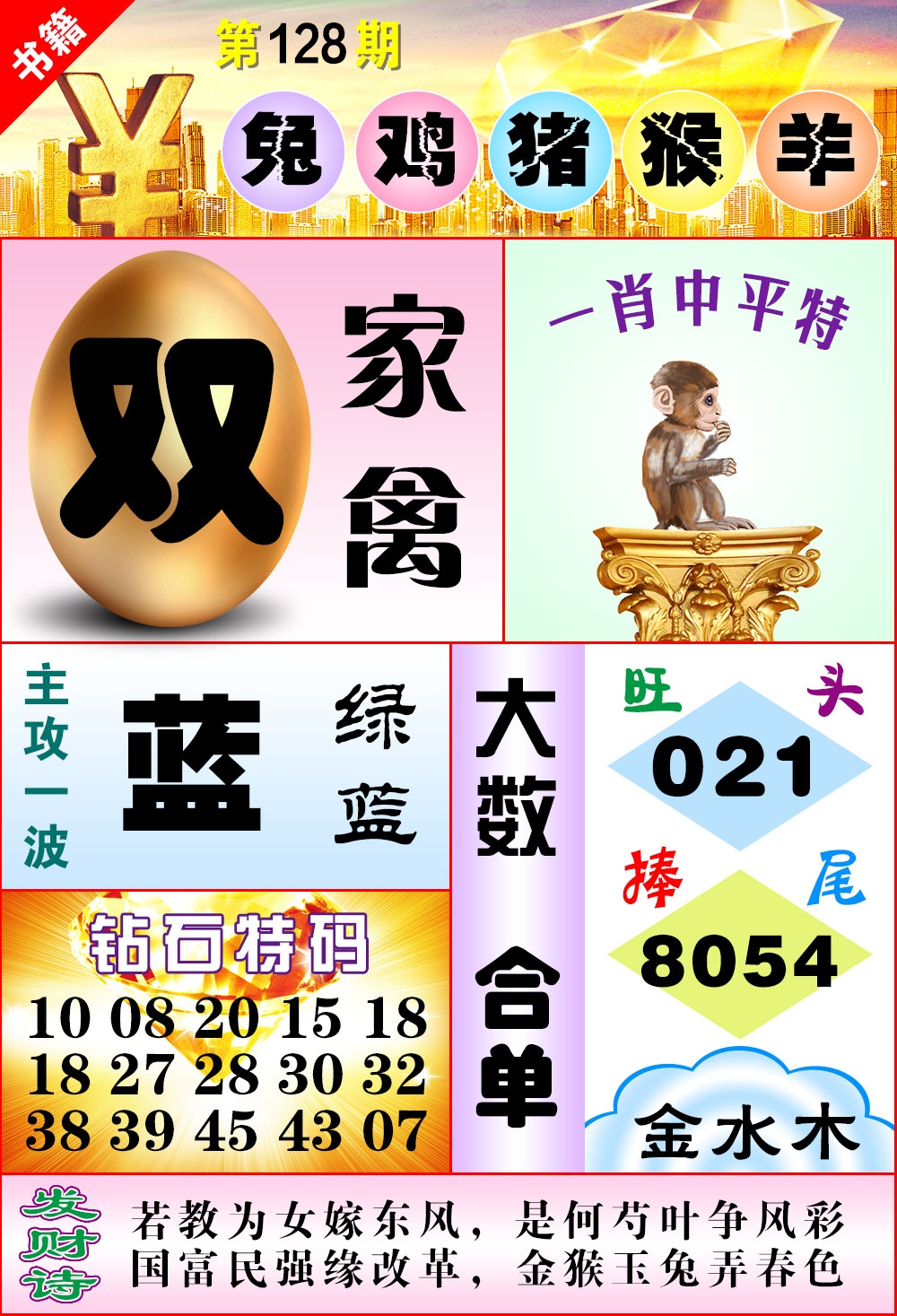 128期澳门金钱豹[图]