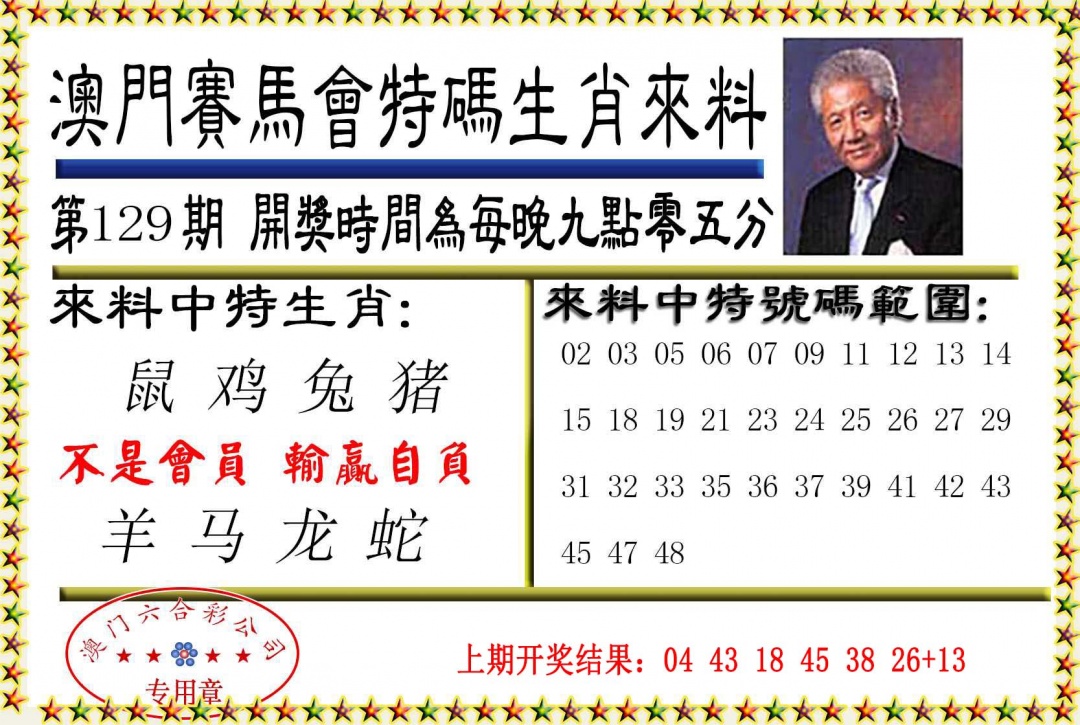 129期特码生肖来料[图]