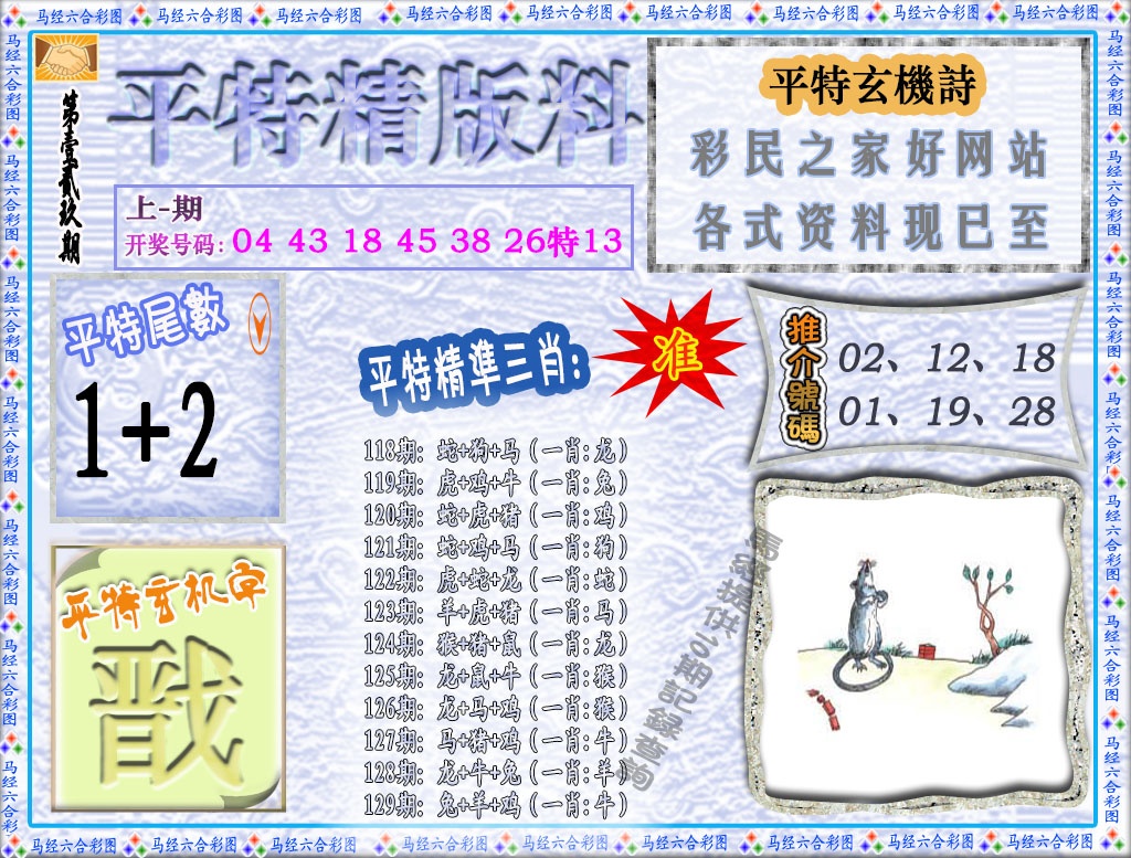 129期平特精版料[图]