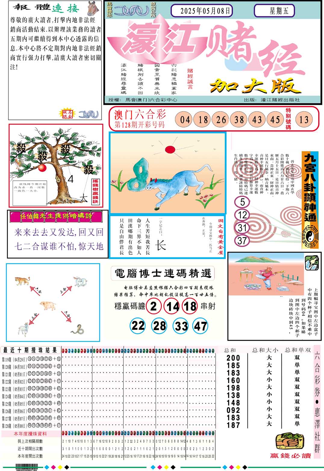 129期濠江赌经A加大版[图]