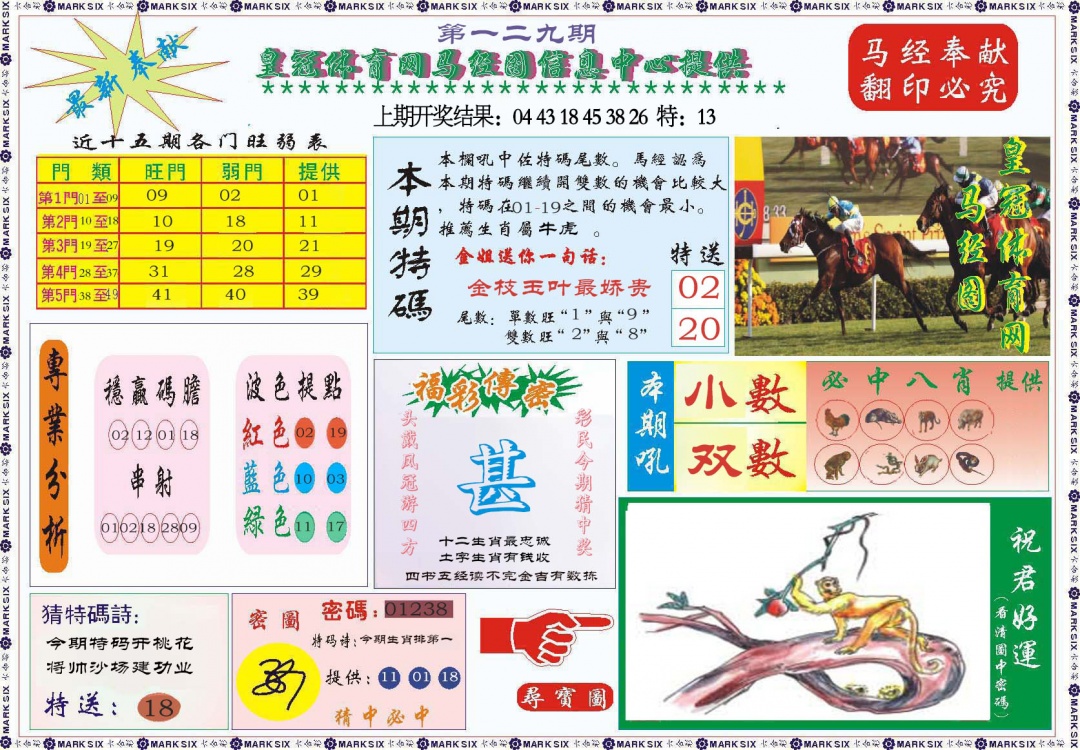 129期体育网马经图[图]