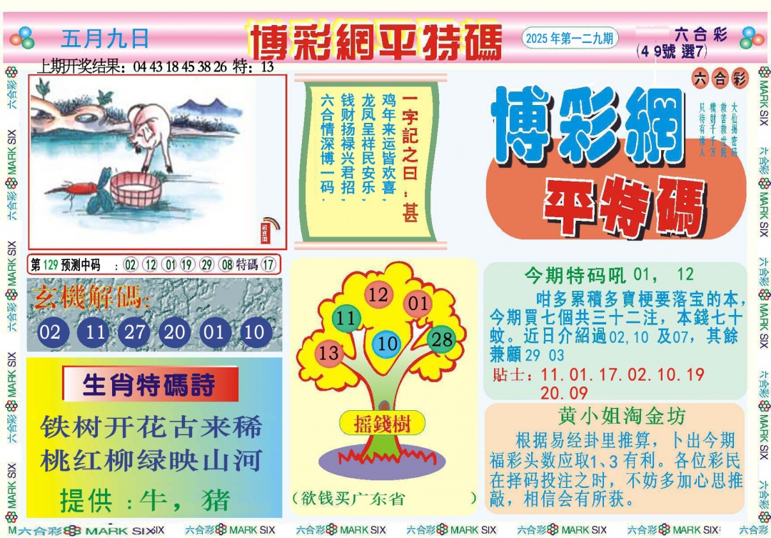 129期博彩网平特报[图]