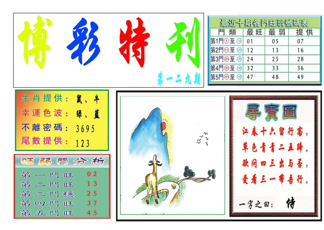 129期博彩特刊[图]