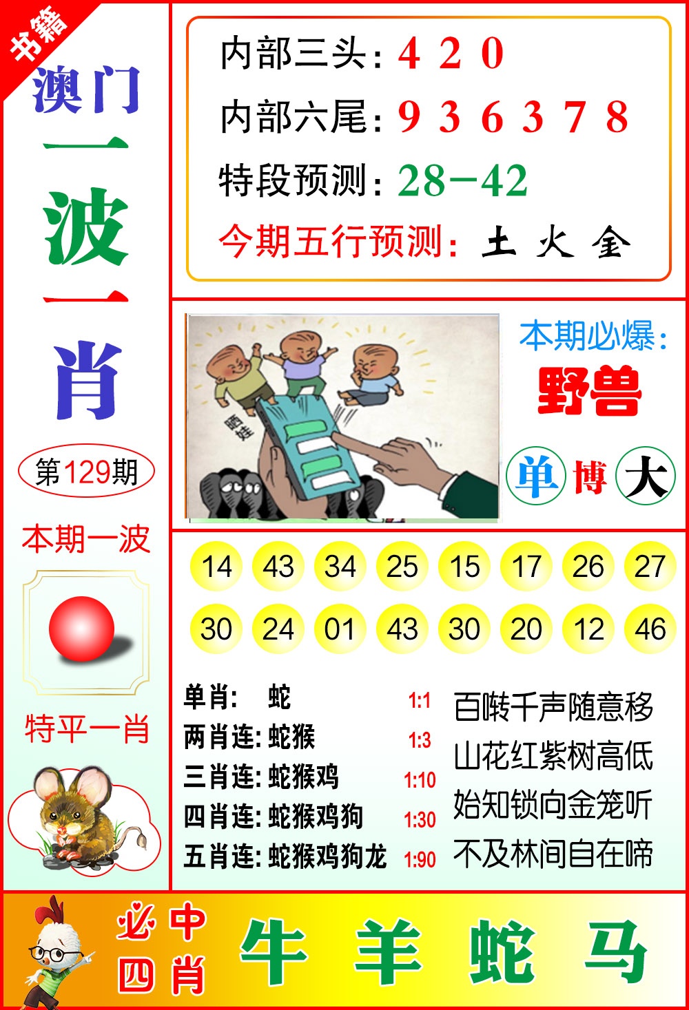 129期澳门一波一肖[图]