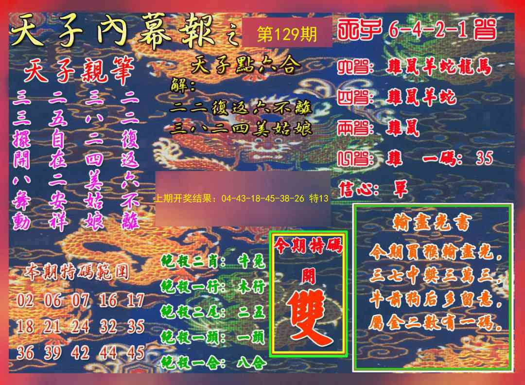 129期天子内幕报A[图]