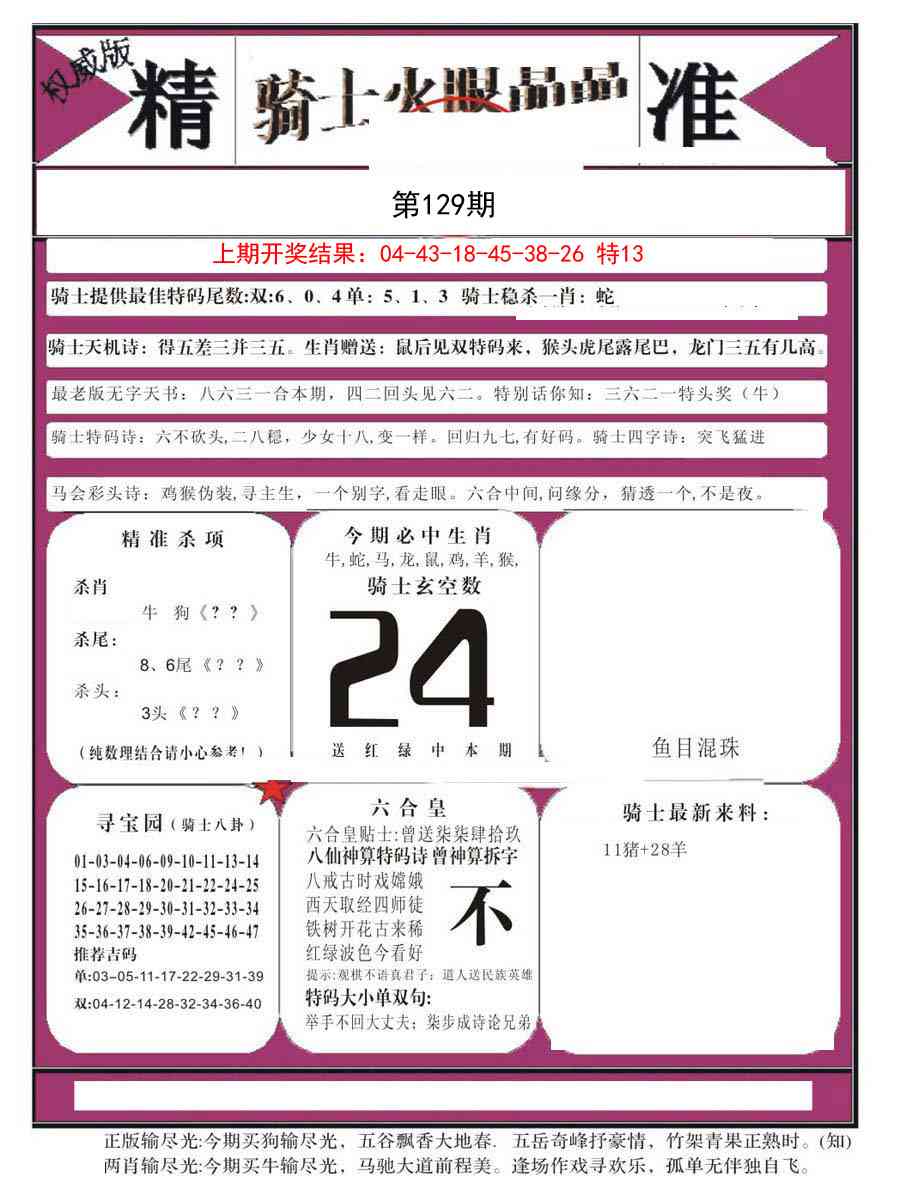 129期骑士火眼晶晶a[图]