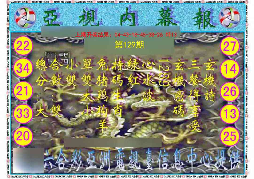 129期亚视内幕报[图]