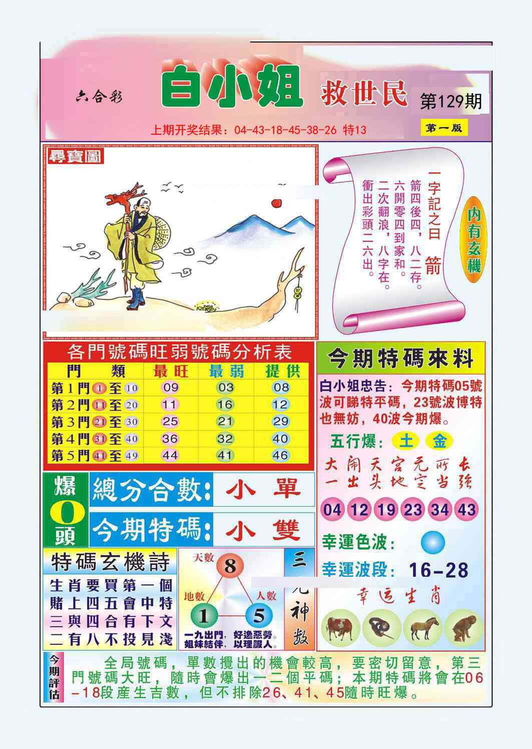 129期白小姐救世民A[图]