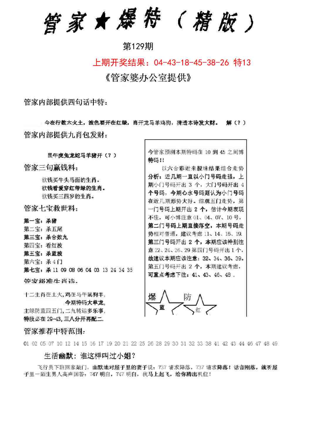129期管家爆特精版[图]