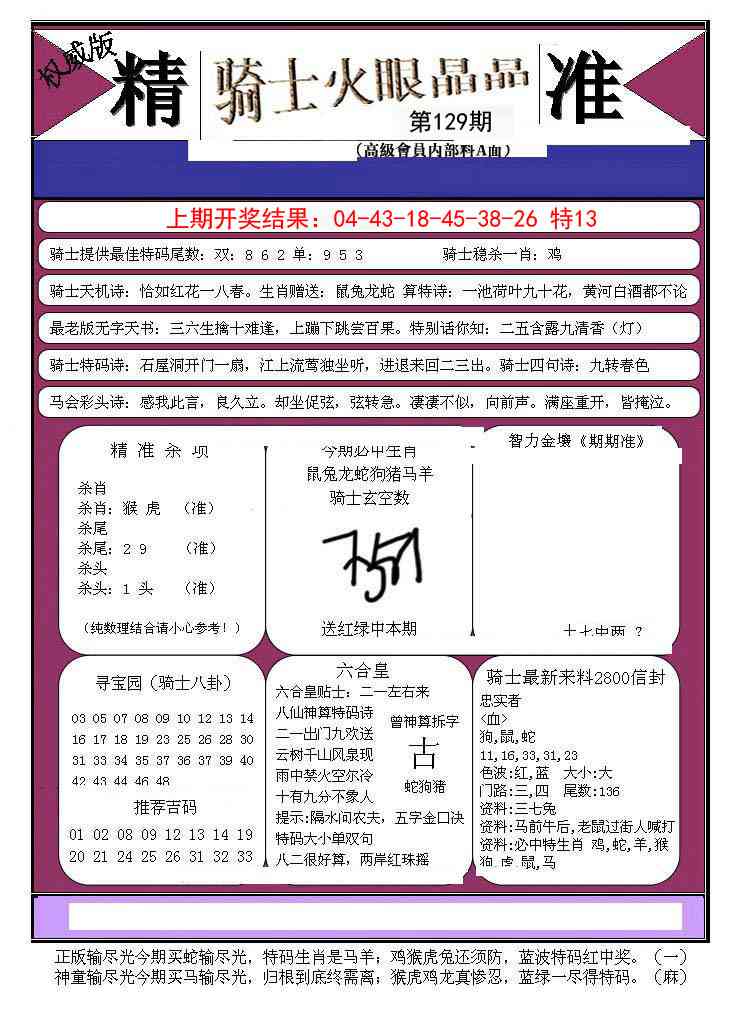 129期骑士火眼晶晶B[图]