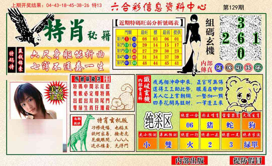 129期特肖秘籍[图]