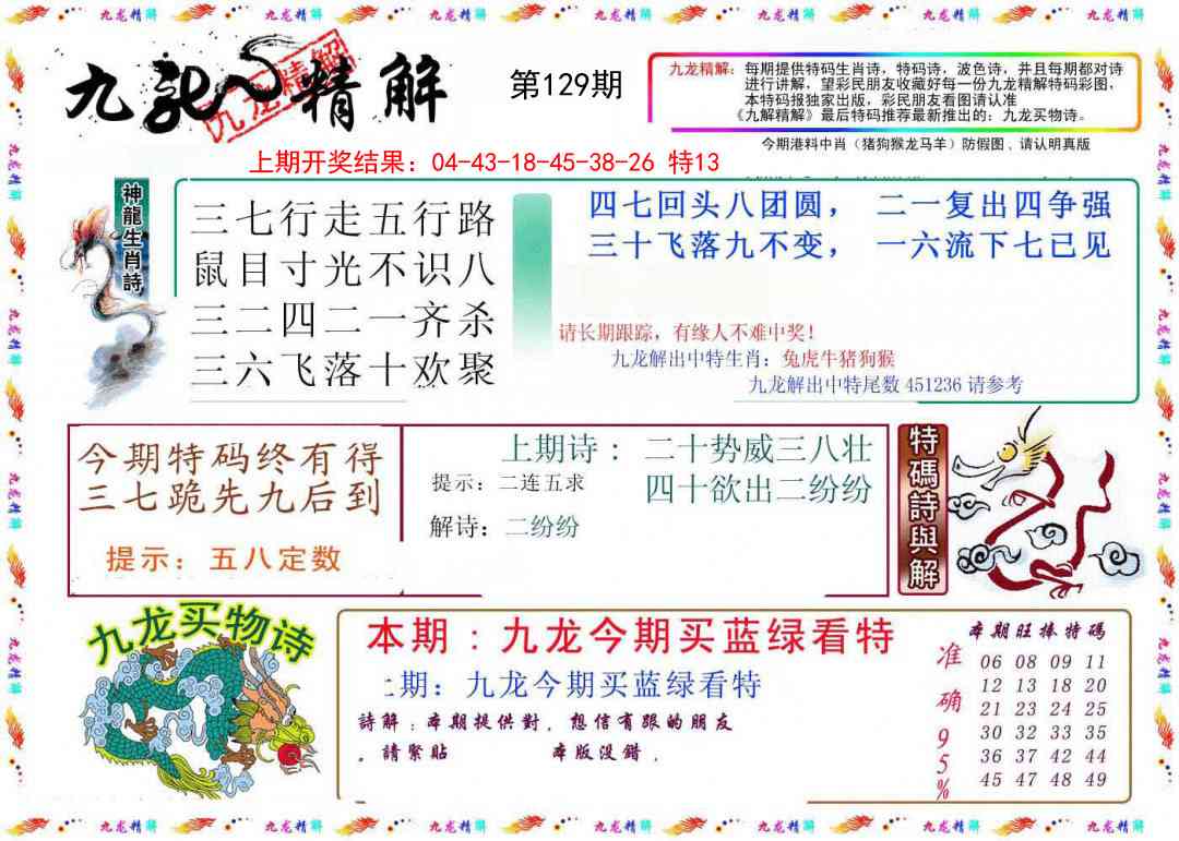 129期九龙精解[图]