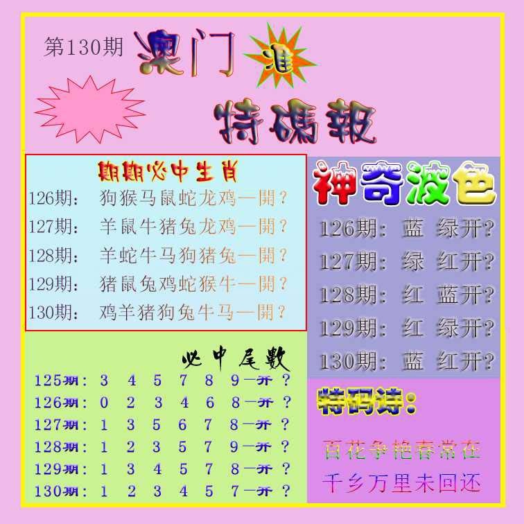 130期生财有道特码报[图]