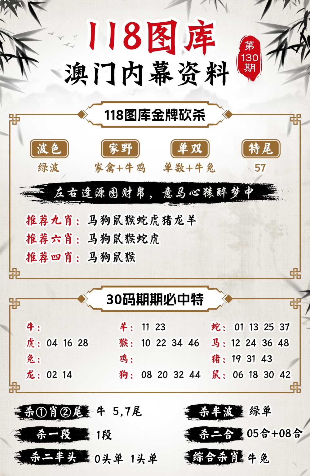 130期118内幕资料[图]