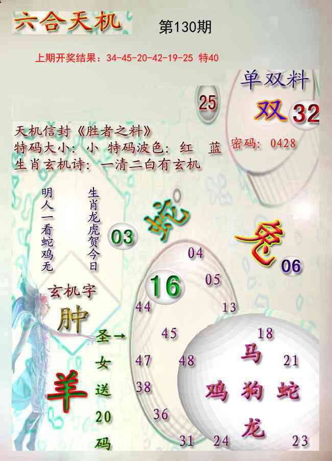 130期天机报[图]