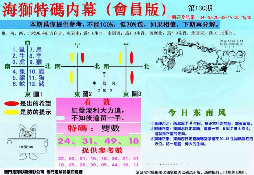 130期另版海狮特码内幕报[图]