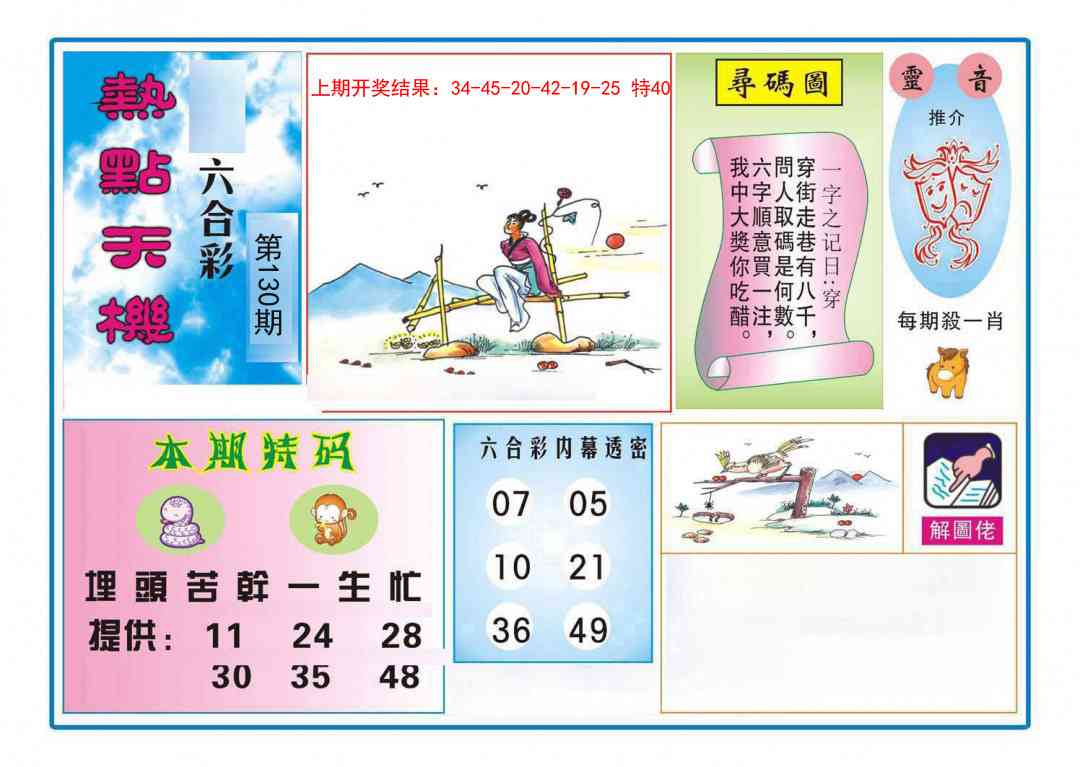 130期热点天机[图]