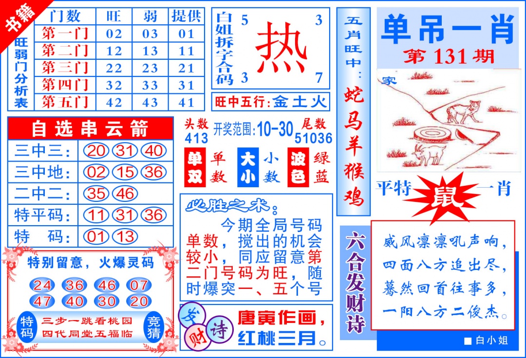 131期澳门单吊一肖[图]