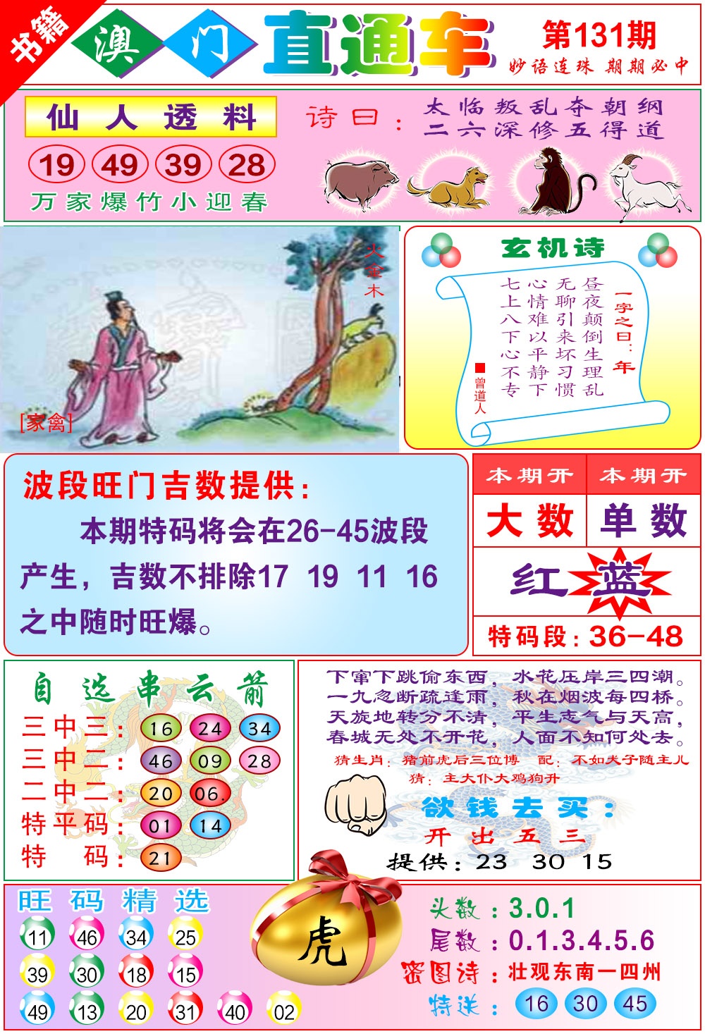 131期白姐直通车[图]