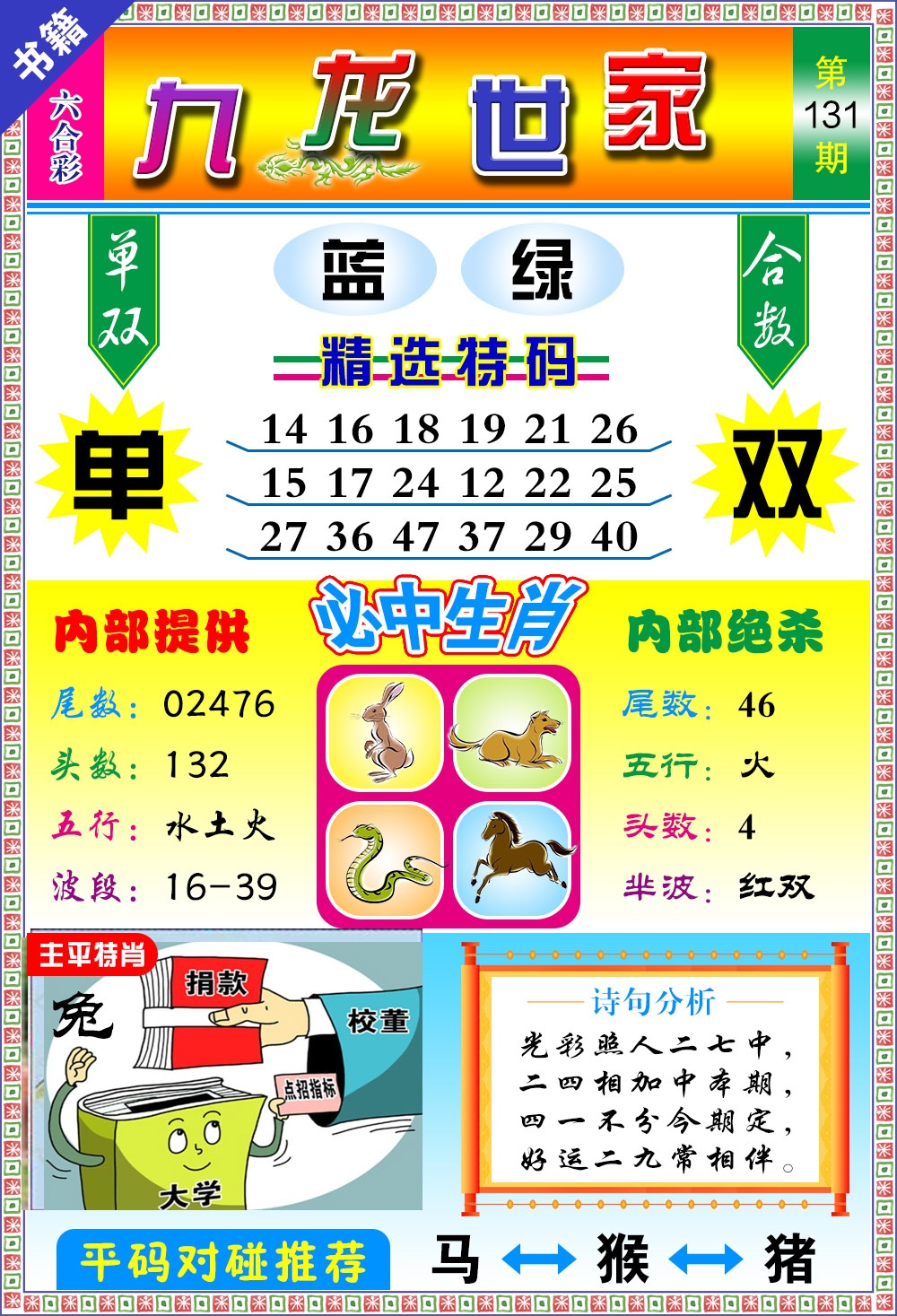 131期澳门九龙宝典[图]