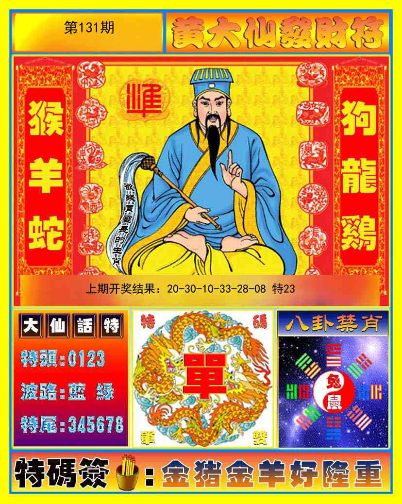 131期黄大仙发财符[图]