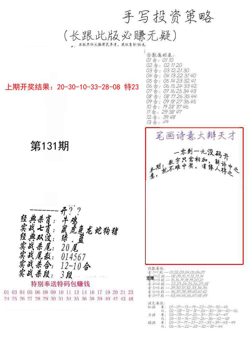 131期手写投资策略[图]