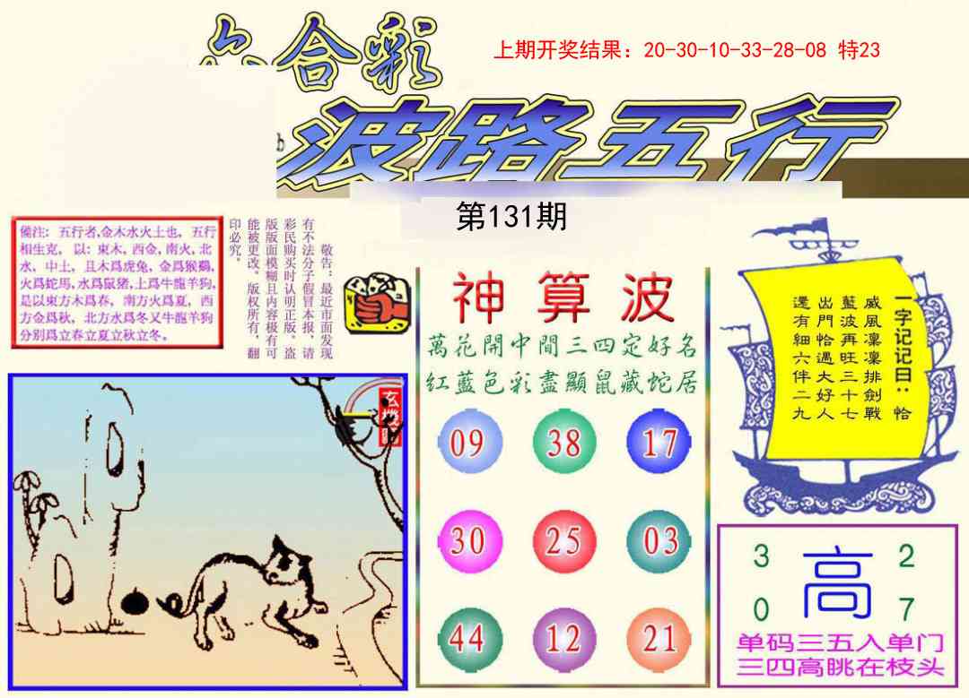 131期波路五行[图]