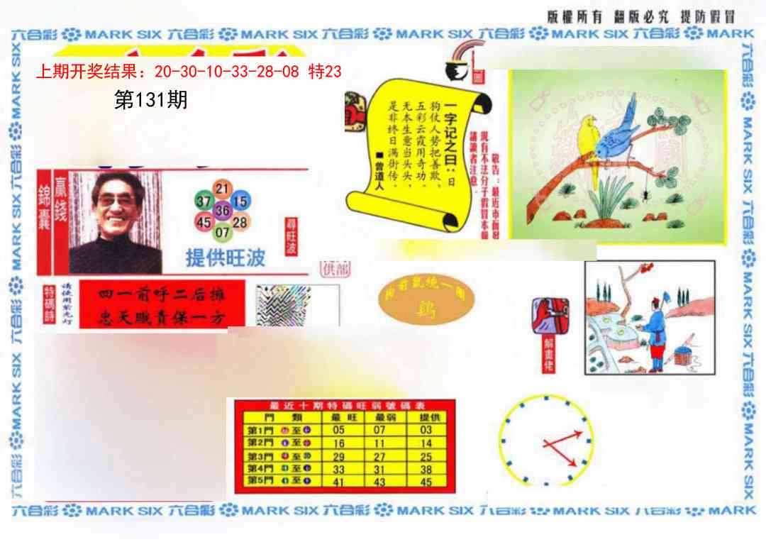 131期心水特码(信封)[图]