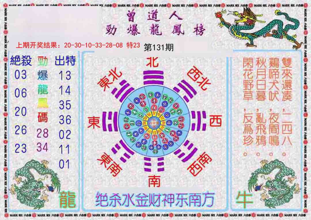 131期曾道人劲爆龙凤榜[图]
