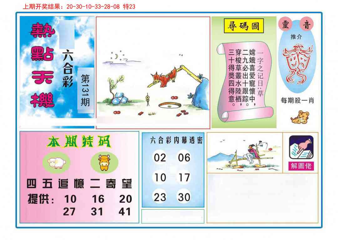 131期热点天机[图]