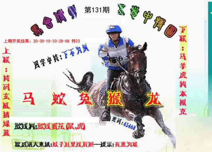 131期马会传真-五肖料[图]