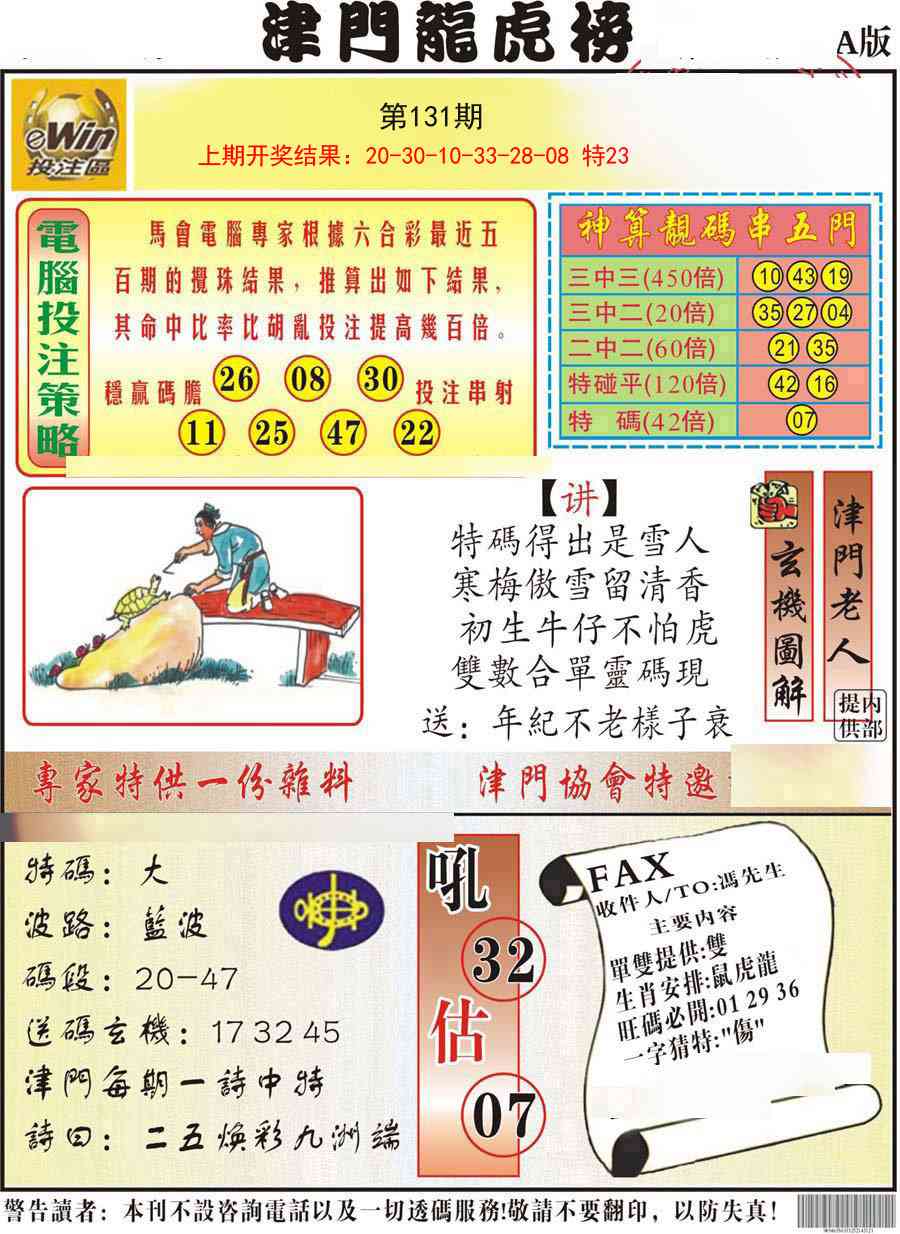 131期津门龙虎榜A[图]