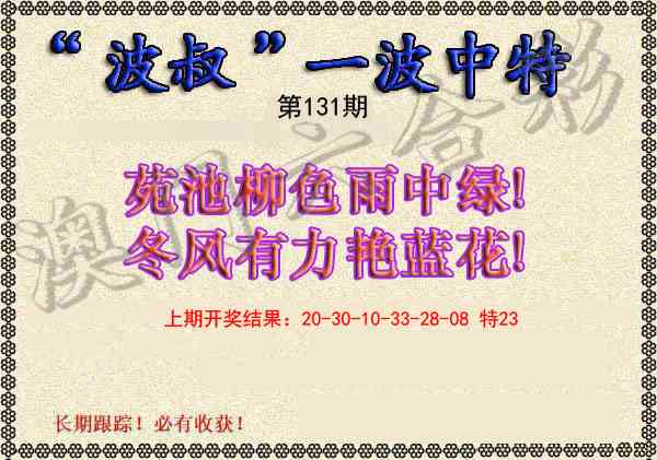 131期波叔一波中特[图]