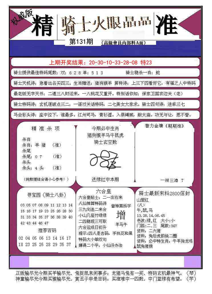 131期骑士火眼晶晶B[图]