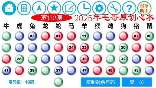 132期毛哥心水[图]