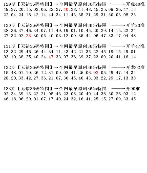 133期36码特围[图]