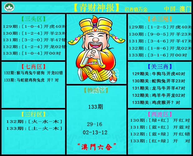 133期青财神[图]