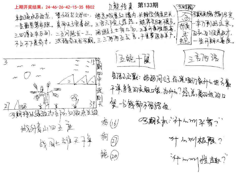 133期手写九龙内幕[图]