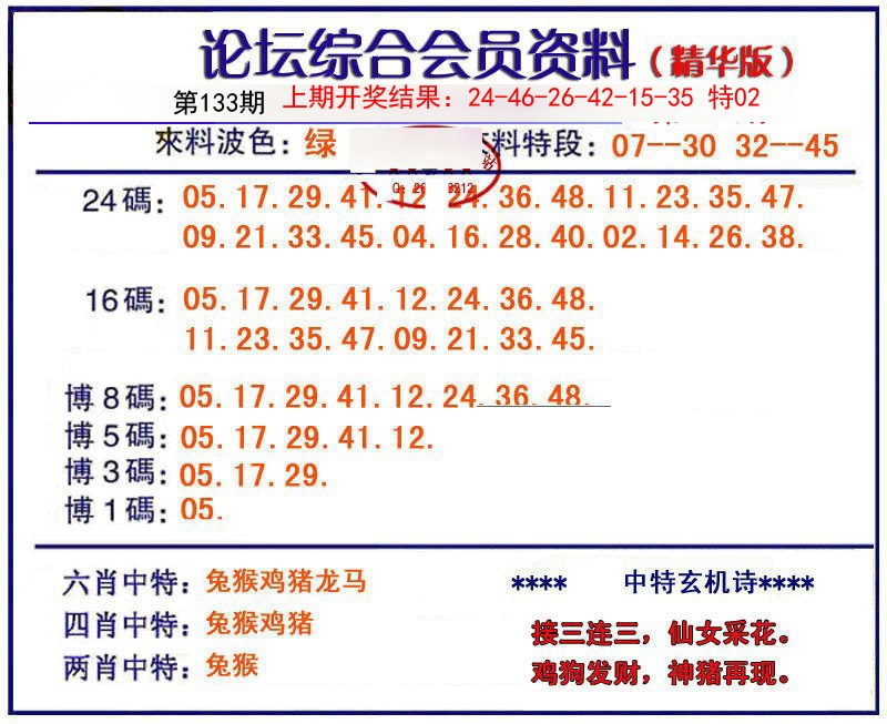133期综合会员资料[图]